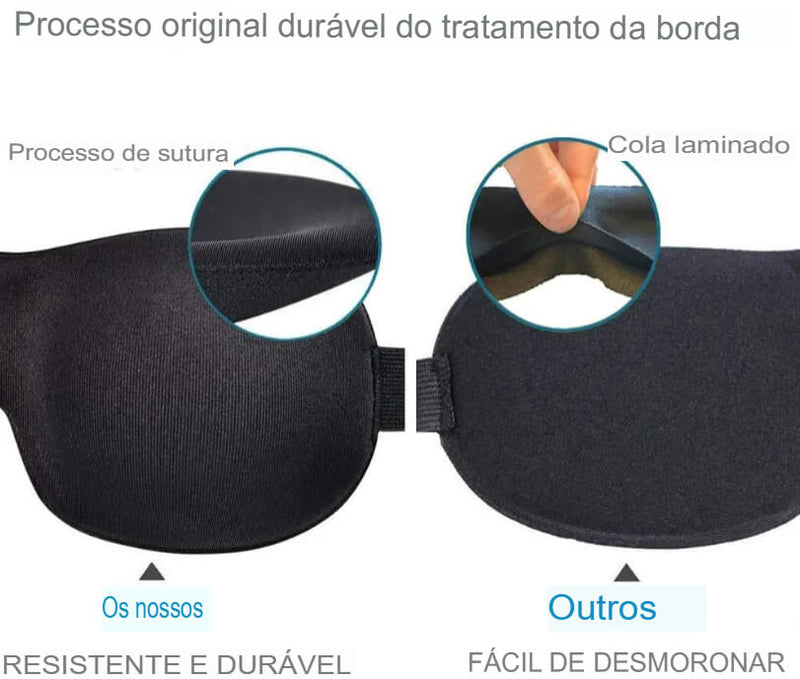 Máscara de Dormir 3D com Memory Foam para Sombreamento Natural